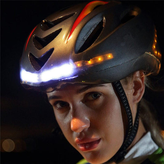 Intelligent steering helmet led bicycle
